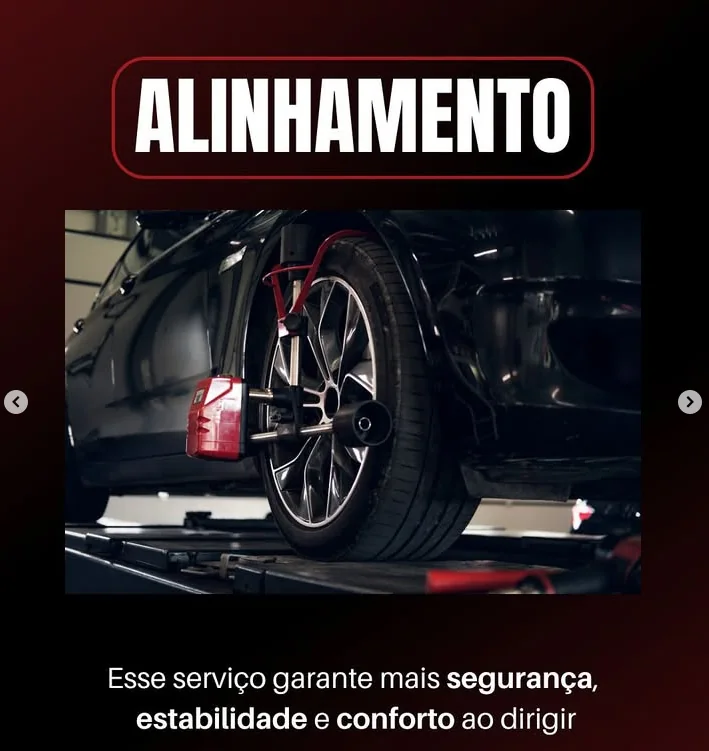 Alinhamento: imagem da publicação da Fazam Car